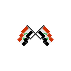 Iraq flags icon set, Iraq independence day icon set vector sign symbol