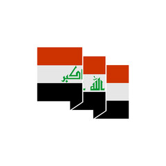 Iraq flags icon set, Iraq independence day icon set vector sign symbol