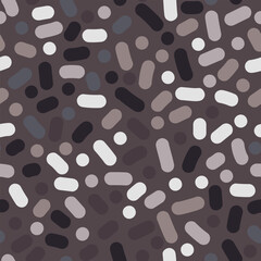 Seamless abstract pattern with random rounded shapes.