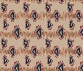 Abstract vector repeat pattern on Wheat color background.