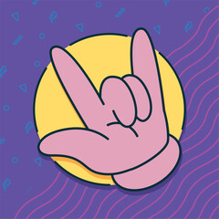 rock and rolls hand symbol