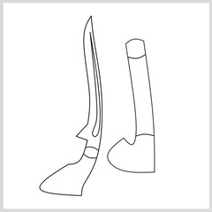 Badik, Iconic Traditional Weapon from Sulawesi, Indonesia. Vector Illustration For Icon, Symbol, Logo etc