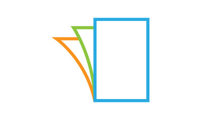 Open book education logo vector image symbol Illustration design template