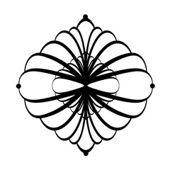 Mandala floral pattern. Coloring book page element for adult or children.