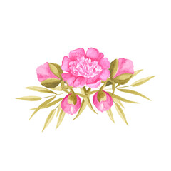 peony watercolor invitation wreath mother's day wedding birthday