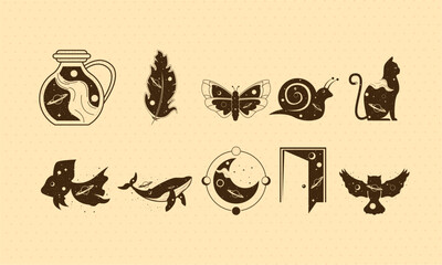 surreal astrology style icons