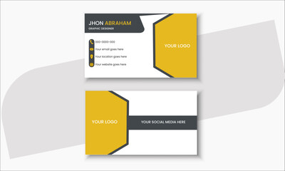 Simple Business Card Layout. Minimal Individual Business Card. flat design template vector. 
