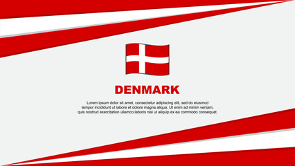 Denmark Flag Abstract Background Design Template. Denmark Independence Day Banner Cartoon Vector Illustration. Denmark Design