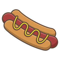 hot dog with ketchup