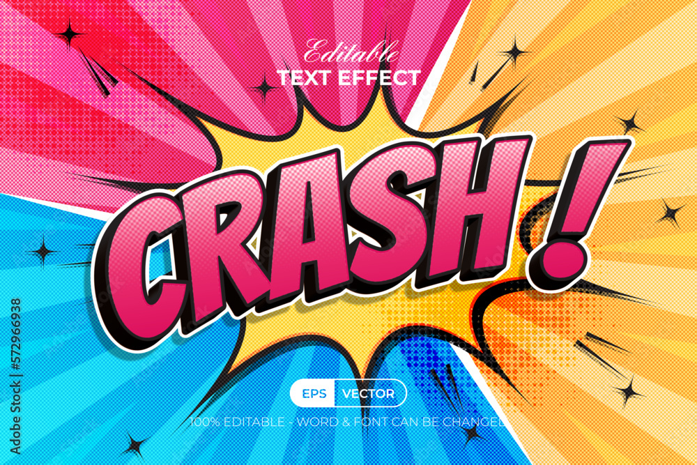 Fototapete comic text effect style. editable text effect with bubble speech burst.