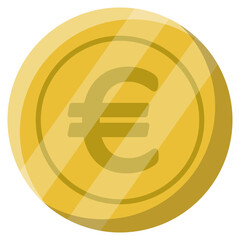 golden euro symbol. coin money