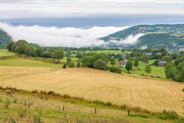 Old village in central Burgund, France