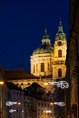 Fototapeta na wymiar Church of Saint Nicolas, Prague, Czech Republic