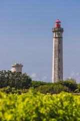 Fototapeta na wymiar lighthouse of Baleines on Re Island, Charente-Maritime, France