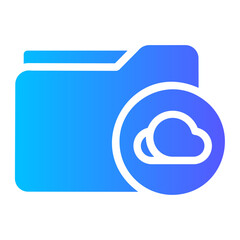 cloud folder gradient icon