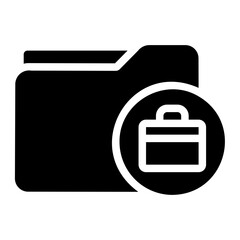 Obraz premium folder glyph icon