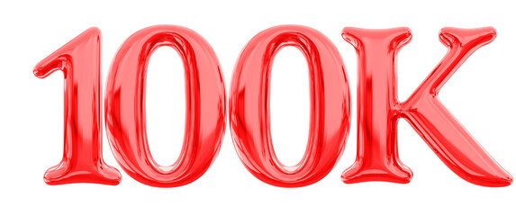 100K Follower Red Thank You 