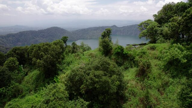 Aerial view to Lake Ngozi (Ngosi), Tanzania. Large crater in Africa.