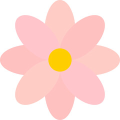 Pink flower isolated on white