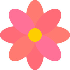 Pink flower isolated on white background