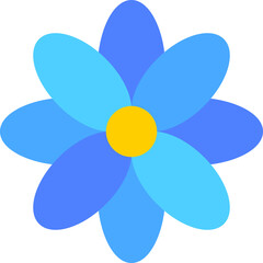 Fototapeta na wymiar Blue flower isolated on white background