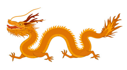 A dragon with oriental Chinese characteristics