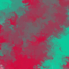 Red and blue colored abstract background. Distorted and liquid  texture, bright pattern.