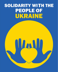 Solidarity With Ukraine Background. Stand with Ukraine. Vector