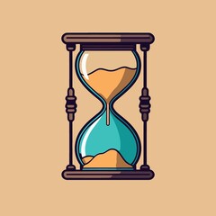 Sand clock hourglass time created with Generative AI technology