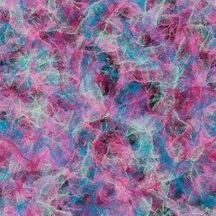 Abstract purple, pink, blue an black transparent brush strokes. Marble or cosmic pattern. Seamless background.