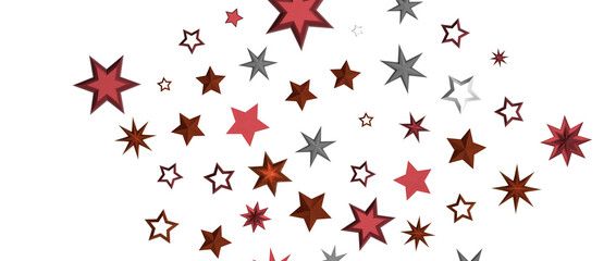 Holiday golden decoration, glitter frame isolated - in red