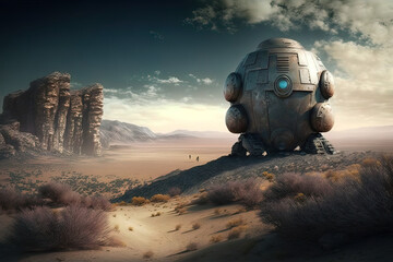 photorealistic landscape foreign planet