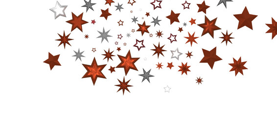 Holiday golden decoration, glitter frame isolated - in red