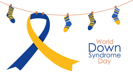 world down syndrome day banner template white background
