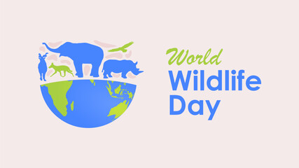 world wildlife day background template