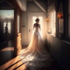 wedding dress ready for wedding