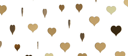  Red heart love confettis. Valentine's day falling