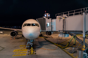 Jet and Walkway at Night