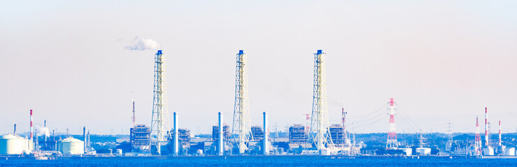 姉崎 火力発電所　【 化石燃料 で 発電 の イメージ 】
