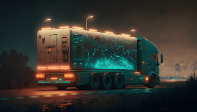 Concept of Electric Vehicles of the Future - Generative AI