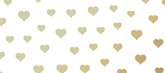 realistic isolated heart confetti on the transparent background for decoration and covering. Concept of Happy Valentine's Day, wedding and anniversary