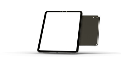 Tablet pc  computer with blank screen 3d