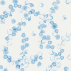 Watercolor blue flowers on a white background. Muscari background