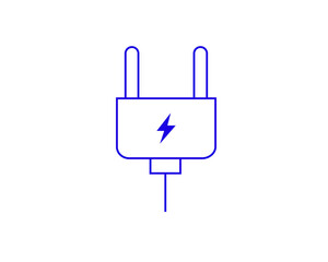 Isolated Concept of energy supply in a flat style. Ecology thin line icon. Green Energy editable stroke icon.  Vector illustration
