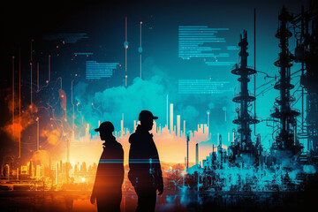 Oil gas industry business. Created with generative Ai technology