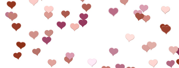  Falling love heart confetti 3d illustration