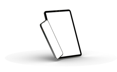 Photo White tablet, isolated on 3d background