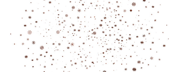 new year pattern. Christmas theme, golden openwork shiny snowflakes, star, 3D rendering.