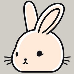 Obraz premium Bunny rabbit mammal animal head created with Generative AI technology