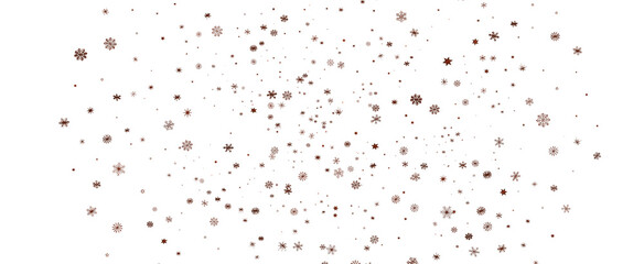 new year pattern. Christmas theme, golden openwork shiny snowflakes, star, 3D rendering.